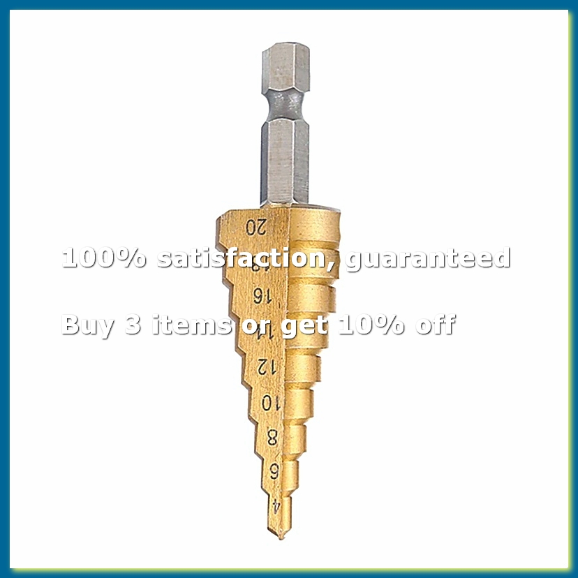 Drill Bits - 4-20mm HSS Straight Groove Step Drill