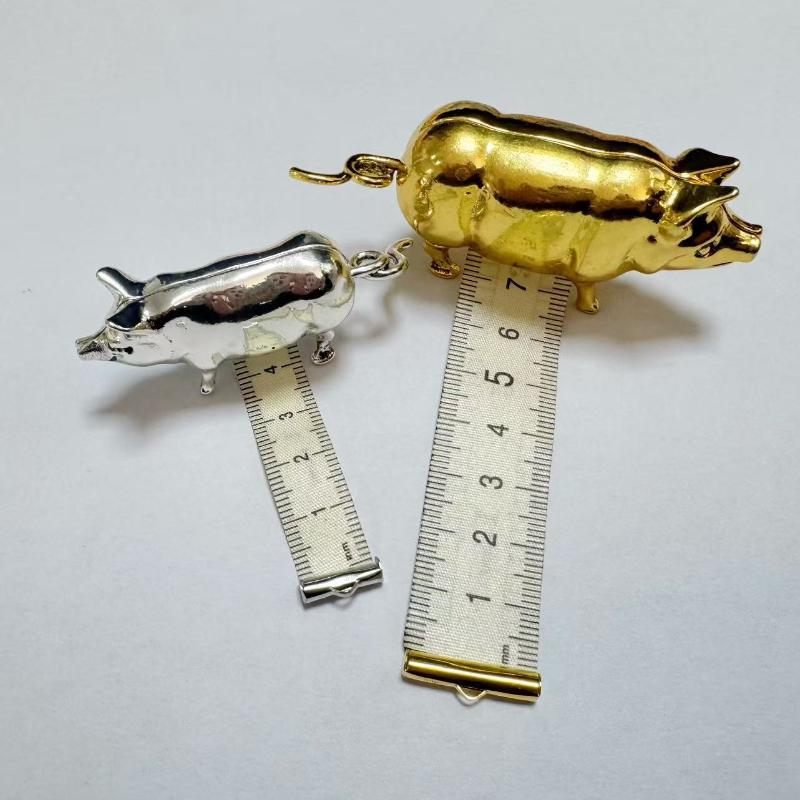 Tape Measure - (Ce14)Antique Pig Mini Tape Measure Vintage