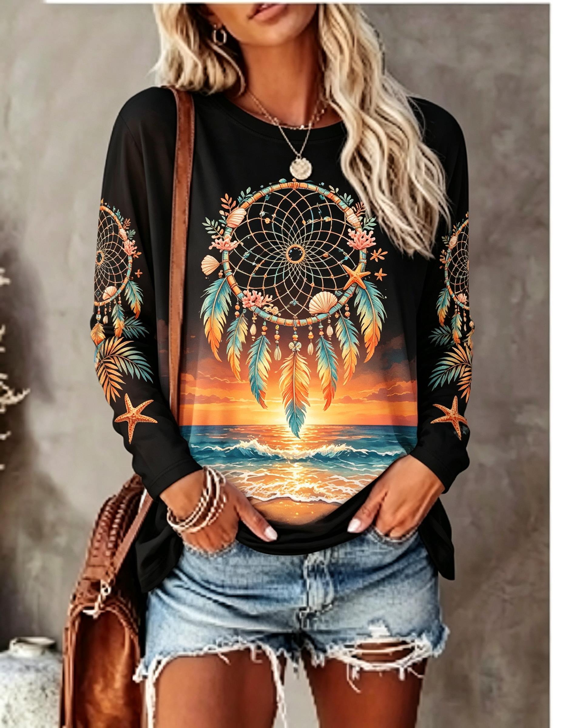 Women's Crew Neck Long Sleeve  - Wallpaper recension och pris