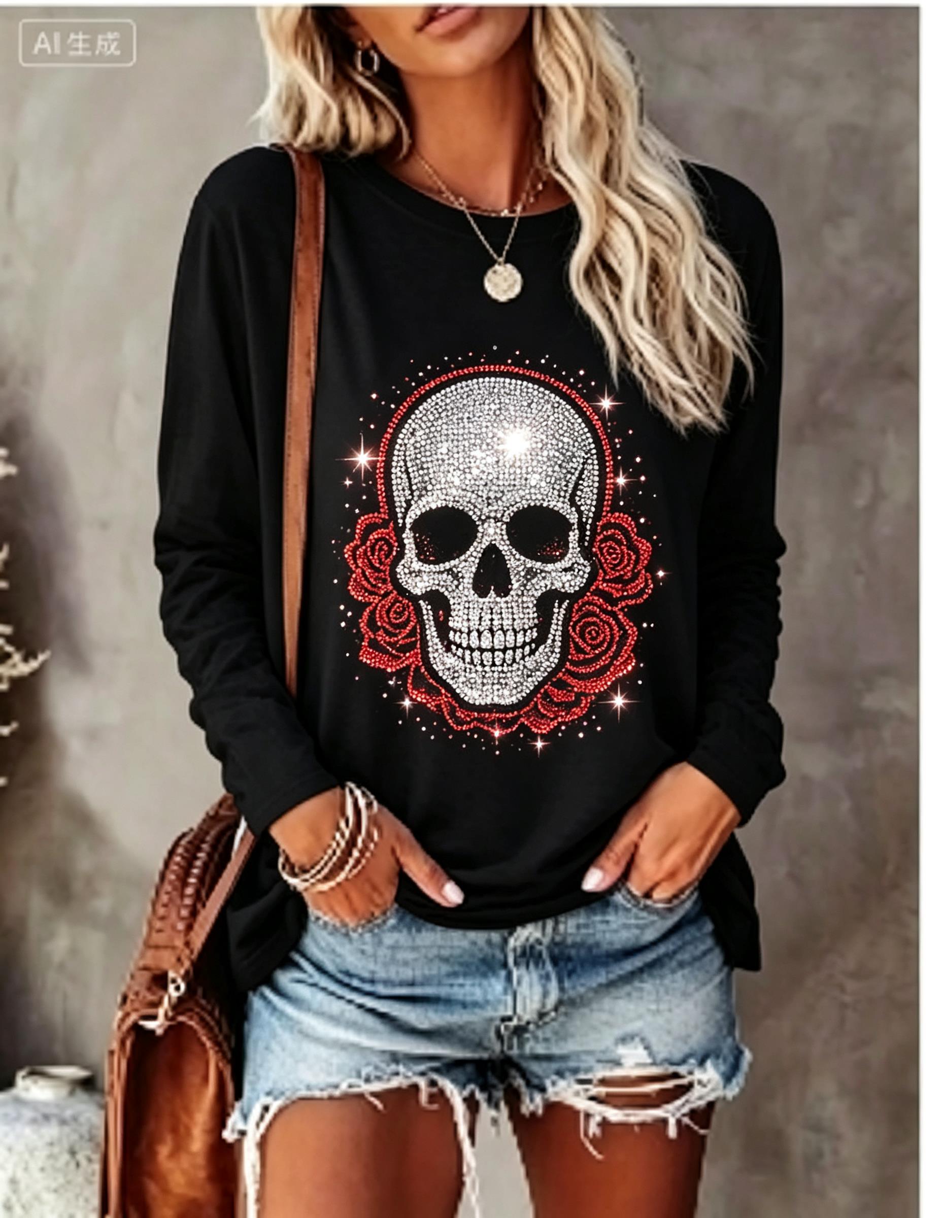 Women Long Sleeve T‑Shirt Simu - Wallpaper recension och pris