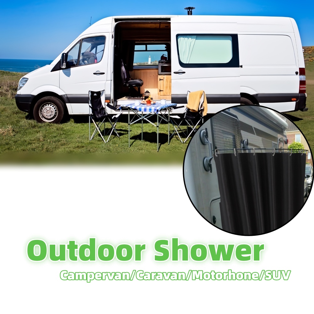 Outdoor Camping Shower Curtain - Curtain Rods recension och pris