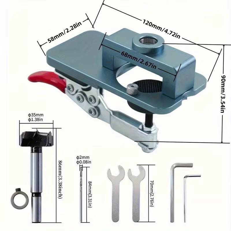 Precision Drill Guide Clamp fo - Cabinet Hinges recension och pris