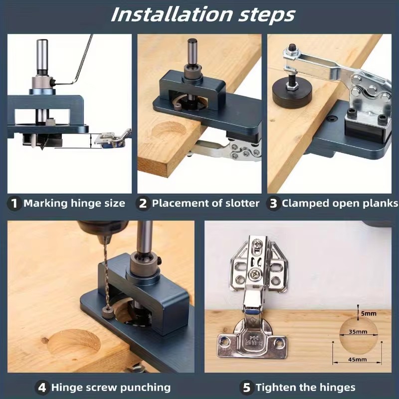 Precision Drill Guide Clamp fo - Cabinet Hinges recension och pris